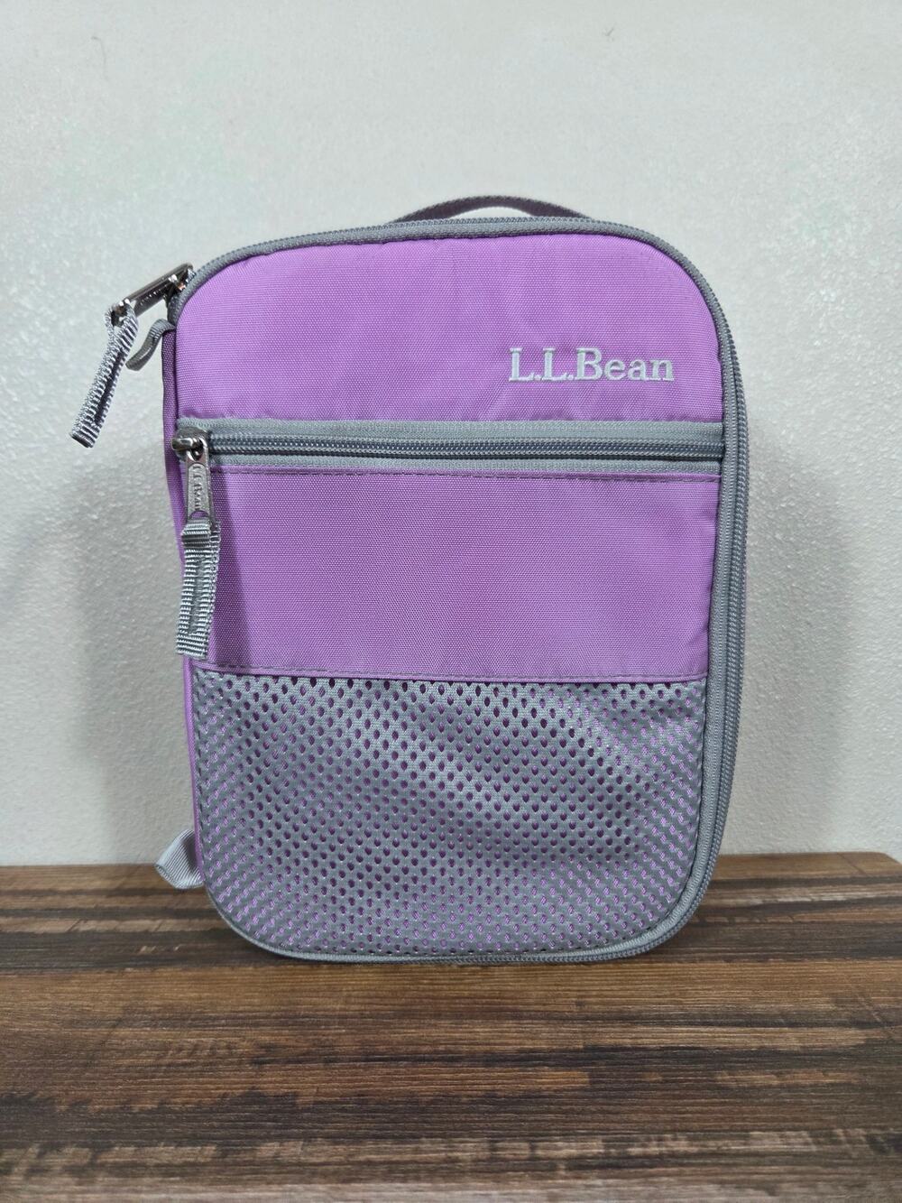 L.L. Bean Purple & Gray Insulated Soft Lunchbox